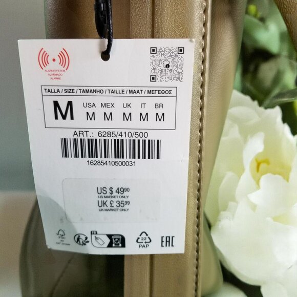 Zara NWT Beige Crossbody Purse Shoulder Bag 14626 - Picture 6 of 7